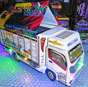 truk oleng full lampu terpal mainan anak