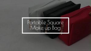FMP PU Leather Pencil Case with Zipper - Portable Makeup Bag in Red/White/Black
