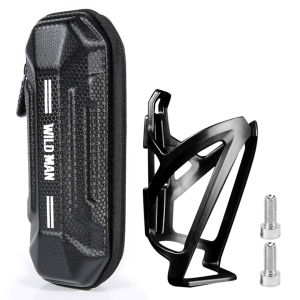 【New Arrival】WILD MAN Water Bottle Bracket Storage Bag Portable Bike Kettle Rack Hard Shell Tools Package Shock Absorption Easy Installation