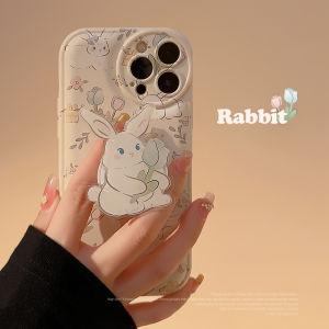 ins crushed white rabbit pattern phone case for iphone14 girls phone case student party phone case TPU soft rubber phone case iPhone case Japanese and Korean cartoon cute girls niche phone case