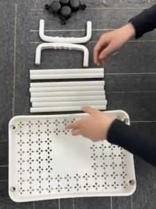 Rak Troli Susun Multifungsi - Rak Troli - Rak Penyimpanan Plastik - Rak 4 Susun