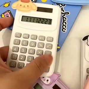 Kawaii Sanrio Cute Hello Kitty Cinnamoroll My Melody Kuromi Portable Student Digit Calculator Office School Supplies Stationery