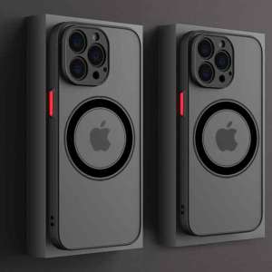 Luxury Armor Matte For Magsafe Magnetic Wireless Charging Case For iPhone 11 12 13 14 15 16 17 Pro Max Air Plus Shockproof Cover