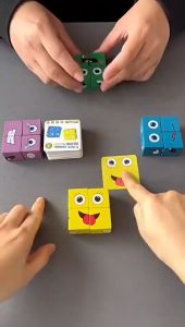 New 88pcs Face Change Rubik Cube Cube Board Game Muka Tukar Rubik Cube Emoji Rubic Cube 表情变脸魔方 立体拼图
