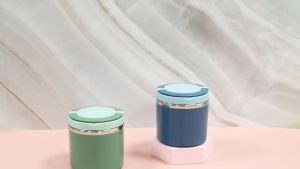 ECENTIO Blue Thermos Sup 630ml Tempat Sup Tahan Panas Stainless steel