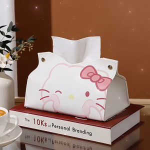 Hộp Đựng Khăn Giấy Da PU Họa Tiết Dễ Thương – Tissue Box Decor Bàn Ăn Phòng Ngủ Ô Tô LILA HOPGIAYVAI38