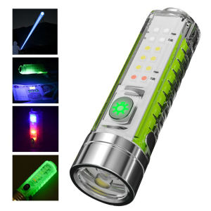 Multifunctional Ultra Violet LED Flashlight Type-C USB Charging Mini LED Torch 8 Modes IPX6 Waterproof for Pet Urine Stains Detector Repair Work