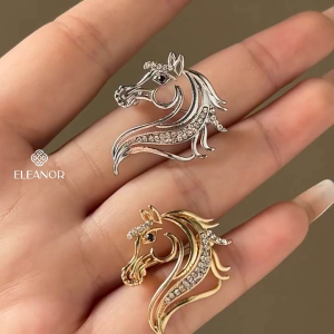 Ghim cài áo nam nữ Eleanor Accessories hình con ngựa phụ kiện thời trang trâm cài áo 10696