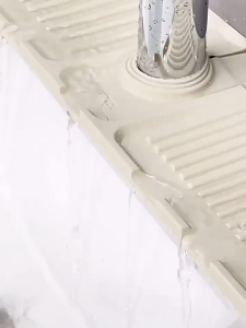 Borong365 Alas Percikan Air Kitchen Faucet Drainer Pad Sink Silicone Drying Mat Alas Penghalang Singki Water Catcher 沥水垫