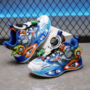 KUOBURENSHENG | Non-slip Waterproof Luminescent Boys Running Shoes