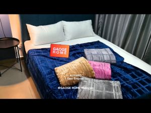 Fluffy Blanket Velvet Throw 3D Checkered Emboss Blanket All Season Warm Blanket Sofa Couch Blanket Gaoge ALVARO-Geo