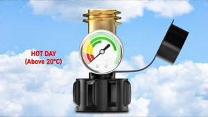 Gas Tank Level Indicator Propane Pressure Gauge Easy Install Propane Tank Gauge for 5-40lb Tanks with Leak Detector Perfect
