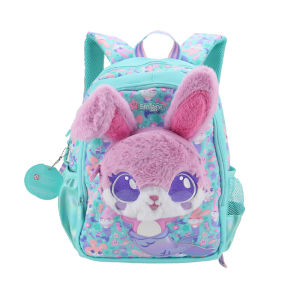 Austria Smiggle กระเป๋านักเรียนของเด็กของแท้ Tas Ransel Anak Perempuan นางเงือกกระต่ายเท่ๆกันน้ำสำหรับเด็กอายุ4-7ปี14นิ้ว
