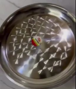 NAMPAN POLOS BULAT STAINLESS STEEL - NAMPAN BAKI LOYANG BULAT TEBAL - BAKI LEBARAN TATAKAN SAJI SERBAGUNA