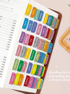 75pcs Bible Label Sticker Bookmarks Laminated Bible Tabs Accessories Bible Study Journaling Supplies Bible Book