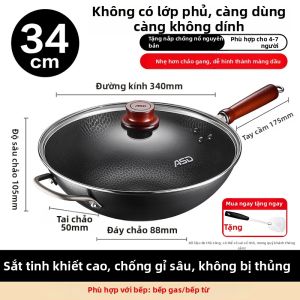 ASD | Chảo Chiên Không Tráng Men Cổ Điển Không Cần Tẩm Ướp