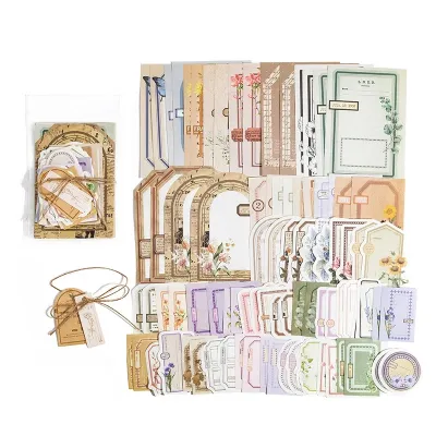 100 ชิ้น/แพ็คตกแต่งสมุดภาพ Vintage วัสดุกระดาษ Combo ชุด DIY ขยะ Journal Collage อัลบั้มภาพ Retro พื้นหลังกระดาษ