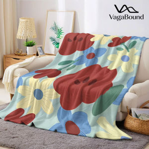 Oil Painting Floral Flannel Blanket Warm Soft Halloween Christmas Decorative Couch Warm Cozy All-Season Gift