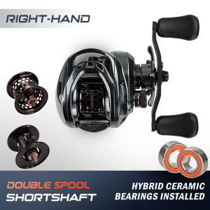 MEREKING AZRUIL  Fishing Reel 7.3:1 Speed Ratio Double Spools Ratio Hybrid Ceramic Bearing Baitcasting Fishing   Bass  Seawater