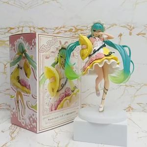 Bandai | Anime Hatsune Miku X Cinnamoroll Figure Fairy Mirror Sleeping Beauty Figures Car Ornaments PVC Model Toy Birthday Gifts In Stock