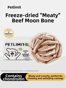 petlimit | Dental Cleaning Chew Treats Freeze-Dried Beef Moon Bones