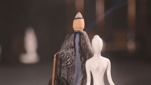 FengShui Fish Pond Backflow Incense Burner Waterfall Incense Burner Incense Cone Burner Ceramic Incense Burner 陶瓷倒流香炉 风水香炉 檀香爐 送10颗香锥