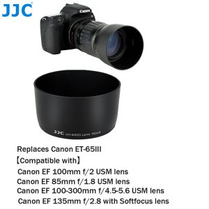 JJC Lens Hood Shade Replaces Original ET-65III For Canon EF 100-300mm f/4.5-5.6 USM LensEF 100mm f/2 USM LensEF 135mm f/2.8 with Softfocus LensEF 85mm f/1.8 USM Lens