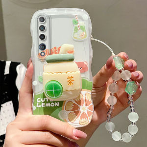 Fresh Lemon Silicone Phone Case for Xiaomi 10S Female Protective Cover Korean Style Anti-Fall Bracelet Compatible with MIUI Xiaomi