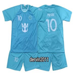 setelan baju bola untuk anak-anak messii/setelan baju bola anak harian