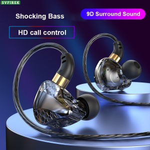 9D Surround Sound Bass Earphones Universal 3.5mm Wired Earphone In-ear HiFi Sound Headphones Sport Gaming Earbuds with Mic