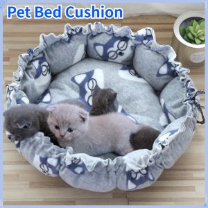Drawstring Pet Dog Bed Mat: A Comfortable & Washable Cotton Cushion Cat Dog Sleeping Bed