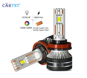 CarTnT 1 Pair Super Bright Car Led Headlight Bulb 140W 4300K 6000K H4 H11 H7 Led Canbus 30000LM H8 H9 9005 HB3 9006 HB4 9012 HIR2 LED Led Bulb 12V Fog Lamp