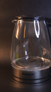 Dreepor 1.8L Auto-Switch Glass Electric Kettle 1500W Fast Boiling Food Grade Water Heater Home/Kitchen/Office Keep Warm