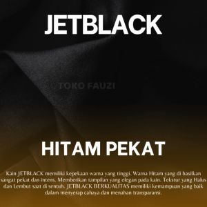 Kain Sifon Silky Jetblack Sifon Jet Black Chiffon silk arabic Leuwitex Bahan untuk cadar Arab Jilbab layer