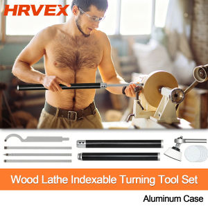Máy tiện gỗ cacbua dụng cụ tiện với bát Sander & hộp nhôm | bao gồm đeo cổ hình thiên nga hollowing công cụ hoán đổi cho nhau Báng cầm nhôm xử lý & đa hình dạng chèn cacbua