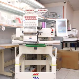 Mesin Bordir Komputer CNY 1 Kepala 12 Jarum CJ-1201 Area 600X400mm