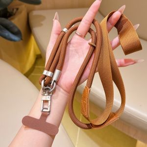 Personalized Trend Double Color Mobile Phone Universal Lanyard Diagonal Span Long Rope Shoulder Strap Rope Fashion Safety Rope
