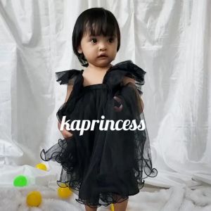 Baju Bayi Warna Hitam 6-12 Bulan & Gaun Tutu Mekar Anak Perempuan