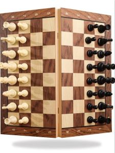 Magnetic Beginner Friendly International Chess Wooden Foldable Board
