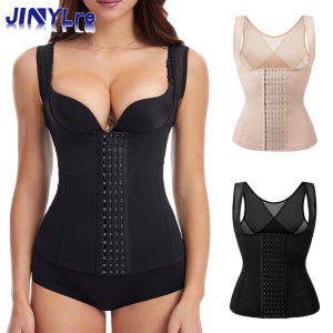 JINYLre Waist Trainer Vest for Women Workout Postpartum Slimming Corset Waist Cincher Shapewear Tummy Control Vest Body Shaper Invisible Compression Girdle Tops