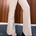 plarepants rib knit cutbray, celana panjang wanita, celana korean style highwaist. 
