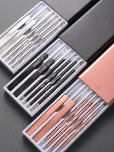 Acne Needle Cell Clamp Set Pimple Removal Blackhead Removal Tool with Mirror Storage Box Facial Beauty Makeup Tools Kit