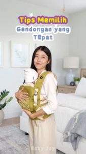 Baby Joy Gendongan Depan Bayi SSC M-Shape Baby Carrier Polyester Berry Baby