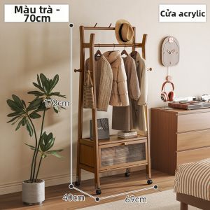 ZHUSHANXIA | Giá Đỡ Quần Áo Đa Năng Gắn Tường Có Kệ