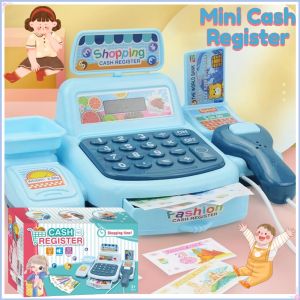 Simulation Cash Register Game Toy Electronic Play House Toys Light Sound Pretend Kids Toy