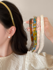 Acetate Tortoiseshell Hairband Womens Vintage Non-pinching Lightweight Daily Outdoor Wearable Hair Accessory Head Jewelry