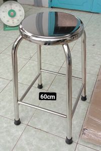 Ghế inox   ngồi cao 60cm/70cm/80cm lên mặt . Inox 201  dày  mặt ghế trơn  không bập bùng . Hàng chất lượng tốt .