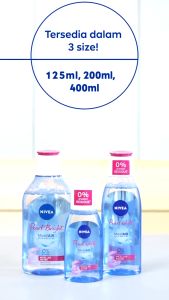 NIVEA Micellar Water Pearl Bright MicellAir Oxigen Boost 125ml - Pembersih Makeup Extrak Mutiara