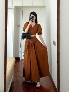 Summer Womens Clothing Matching a Set of Idle Style Loose Wear Match Sweet and Spicy Top and Skirt Two-Piece Suit Skirt