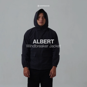 Coop Design - Albert Jaket Taslan Hoodie Pria Windbreaker Premium Outdoor